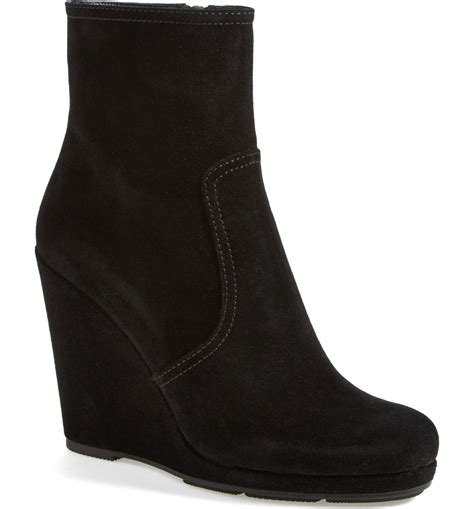 prada fire wedges|Prada wedge boots suede.